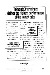 Tektronix - Tektronix X terminals deliver the highest performance at the lowest price.